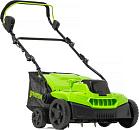 Вертикуттер - аэратор аккумуляторный GreenWorks GD40DT36 без АКБ и ЗУ (PRC, 40В, 36 см, бесщеточный, пружины + ножи, пластик, 35 л, 18 кг)